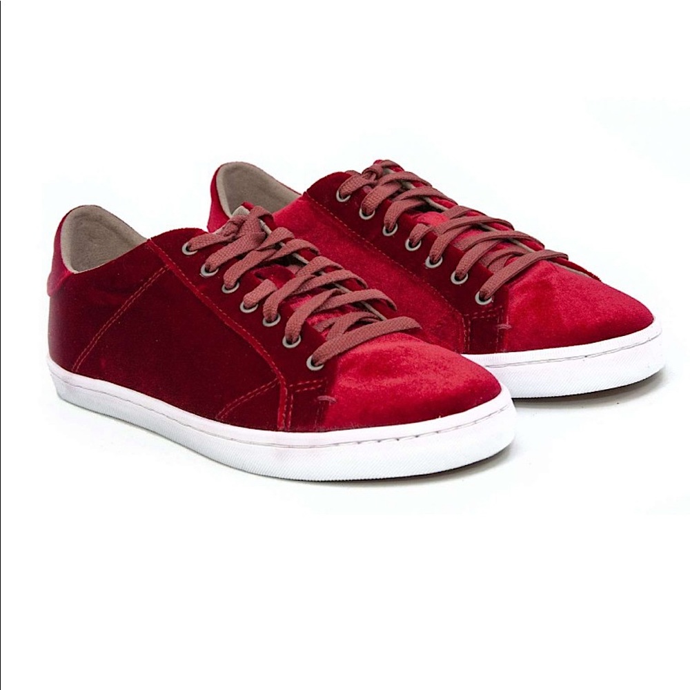 Cole Haan Red Velvet Margo Lace Up Shoes